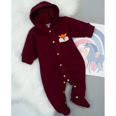 Комбінезон ясельний теплий (беж,бордо)